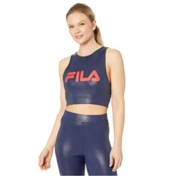Fila Teagan Women's Crop Tank Peacoat-Red -RBD OUTLET lw017326 410 main 32b9dc88 96ba 4137 802b 7b66c5f937ad