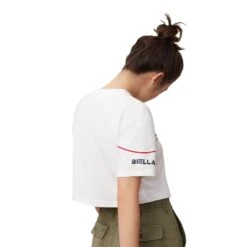 Fila Kana Women's Crop T-Shirt White-Peacoat-Red -RBD OUTLET lw933298 100 3