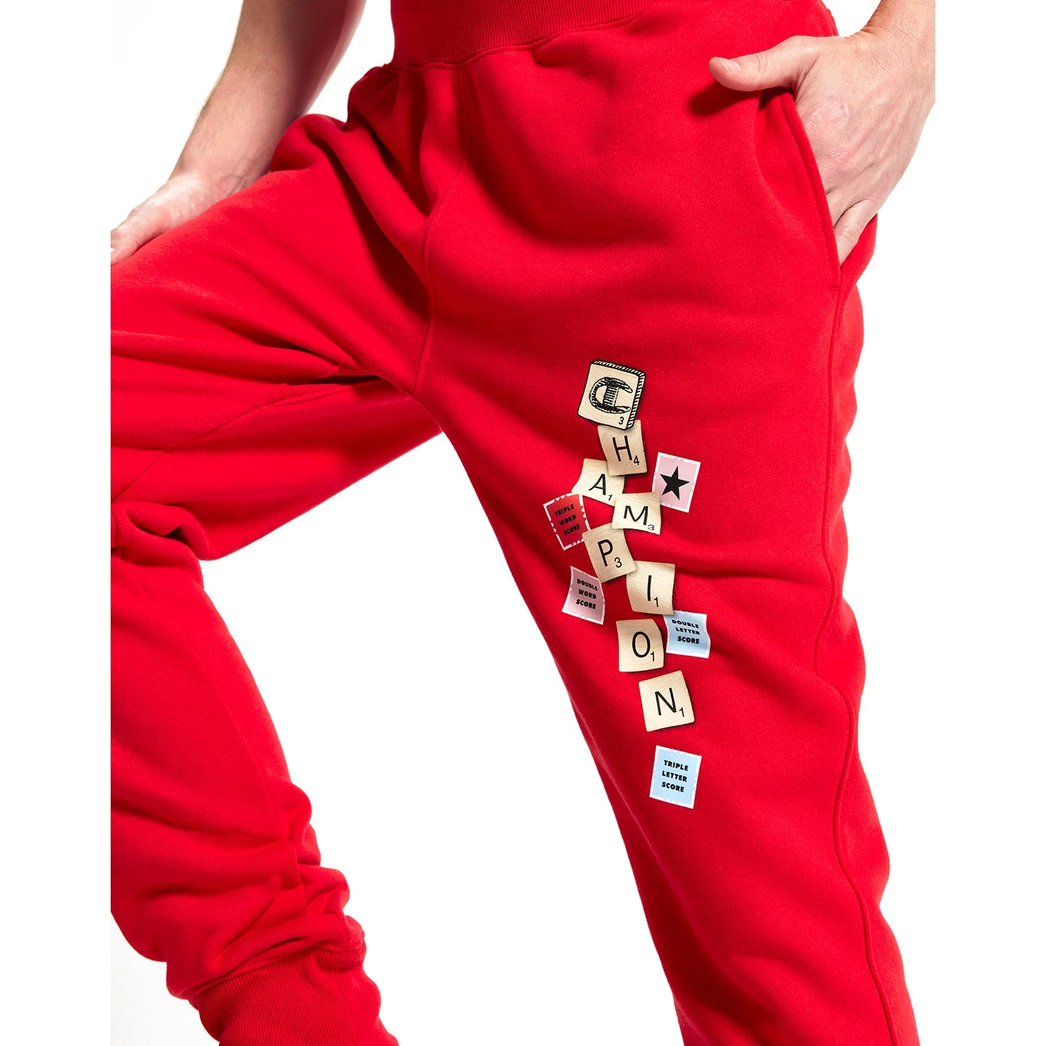 Champion Scrabble Reverse Weave Men's Jogger Pants Scarlet 4 Champion Scrabble Reverse Weave Men's Jogger Pants Scarlet - Image 4