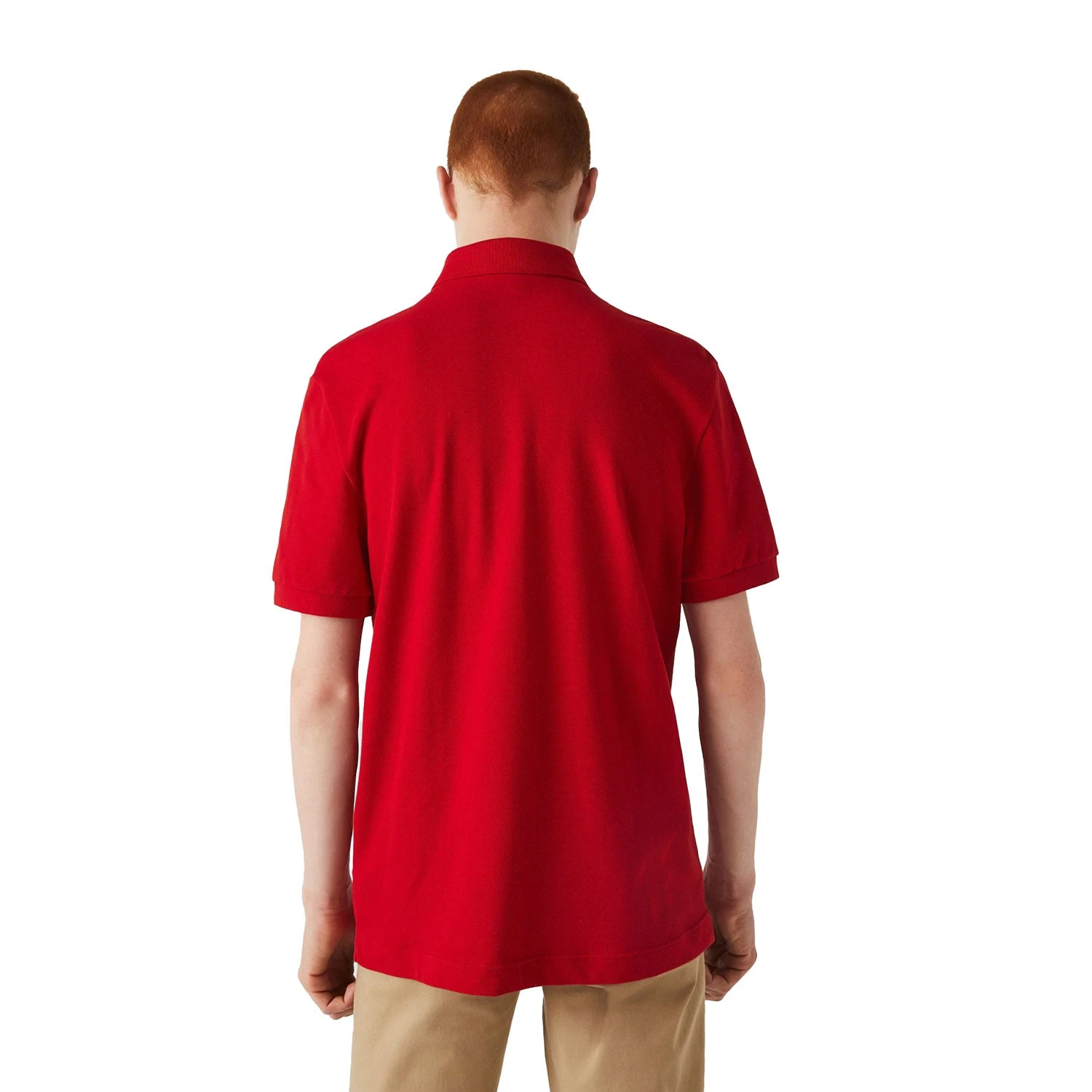 Lacoste Paris Regular Fit Stretch Men's Cotton T-shirt Red 2 Lacoste Paris Regular Fit Stretch Men's Cotton T-shirt Red - Image 2