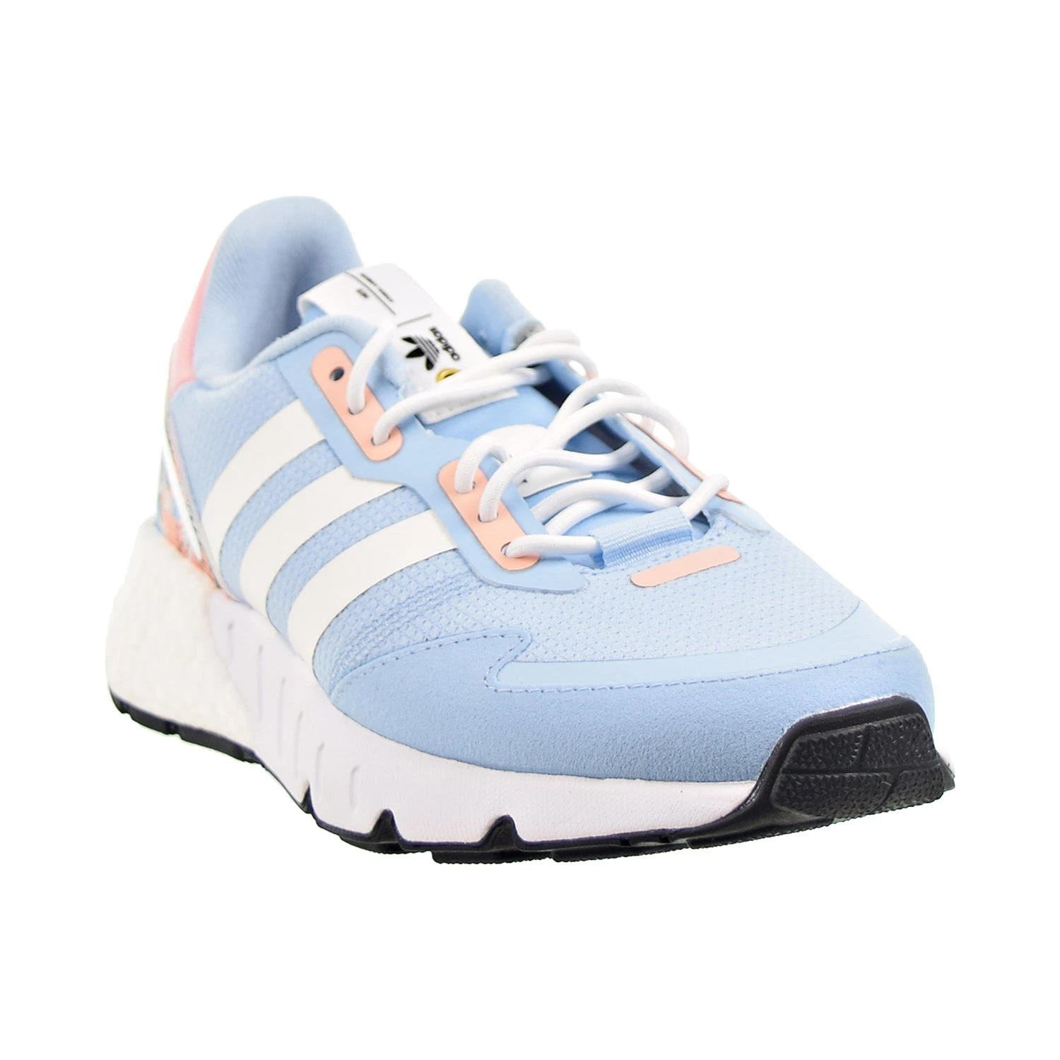 Adidas ZX 1K Boost Big Kids' Shoes Clear Sky-Cloud White-Haze Coral 2 Adidas ZX 1K Boost Big Kids' Shoes Clear Sky-Cloud White-Haze Coral - Image 2