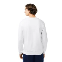 Lacoste Classic Fit Cotton Fleece Men's Sweatshirt White -RBD OUTLET sh1281 001 3