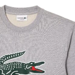 Lacoste Classic Fit Cotton Fleece Men's Sweatshirt Grey -RBD OUTLET sh1281 cca 5
