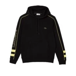 Lacoste Logo Men's Hoodie Jet Black-Flash Yellow -RBD OUTLET sh1439 6vt 4