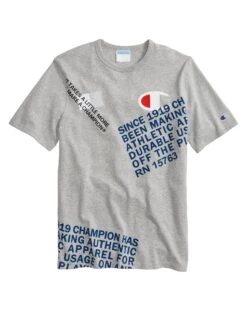 Champion Men's Heritage Graphic Tee Oxford Gray
