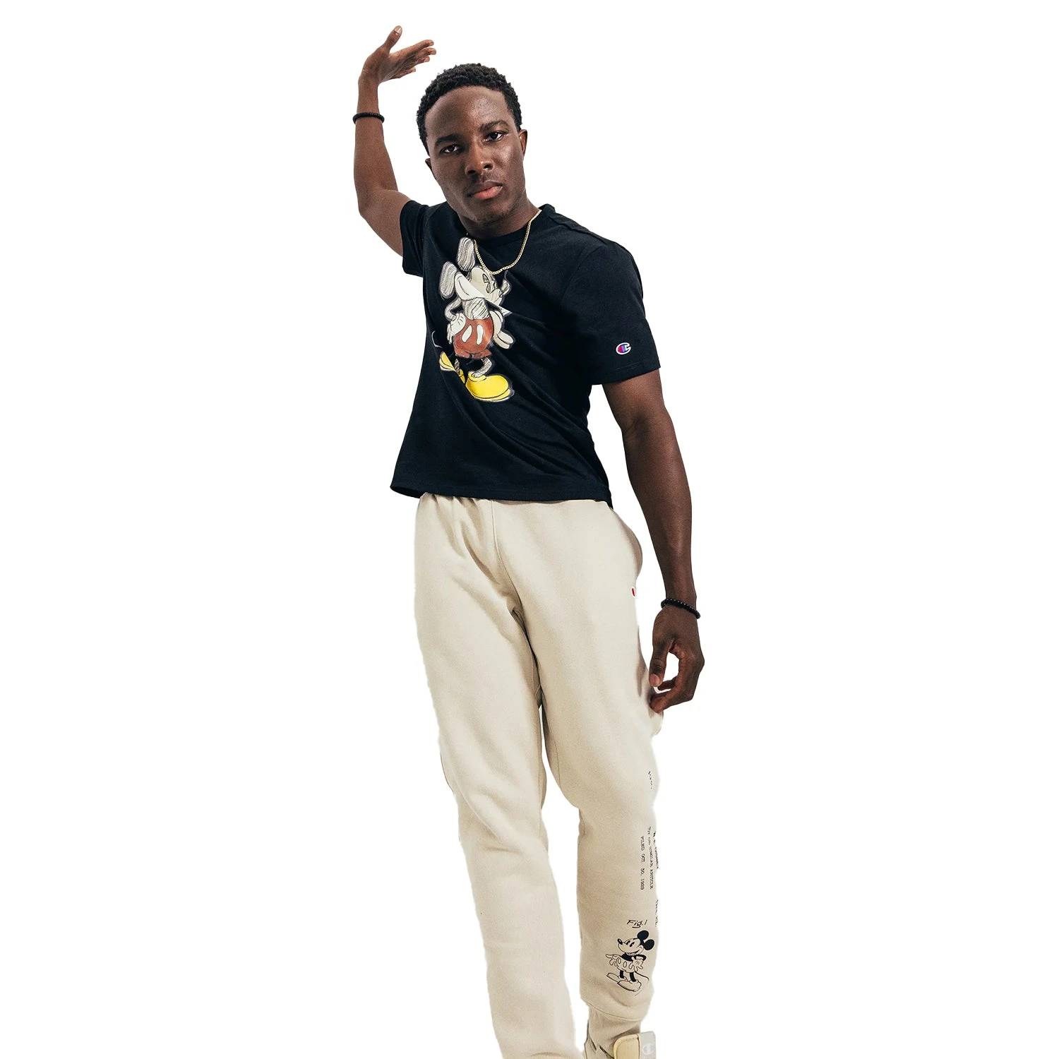 Champion Disney's Mickey & Friends Heritage, Posing Mickey Men's Tee Black 4 Champion Disney's Mickey & Friends Heritage, Posing Mickey Men's Tee Black - Image 4