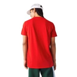 Lacoste Men's Crew Neck Pima Cotton Jersey T-shirt Red -RBD OUTLET th6709 240 3