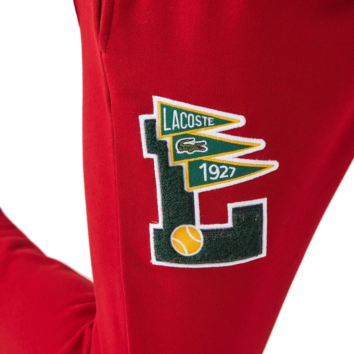 Lacoste Men's Pennants SweatPants Red 5 Lacoste Men's Pennants SweatPants Red - Image 5